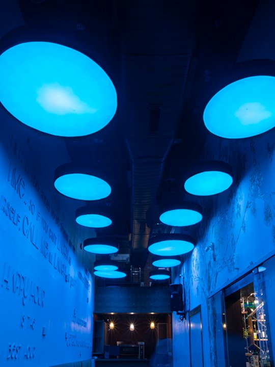 Large seamless translucent stretch ceiling spanning a banquet hall — installation and maintenance benefits