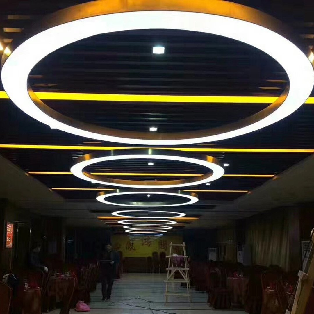 Geometrical custom architectural shape lighting hexagon
