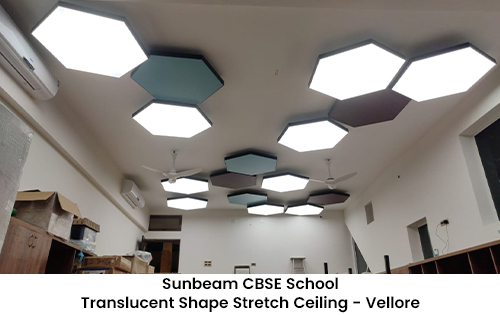 Sun Beam CBSE School translucent shape stretch ceiling
