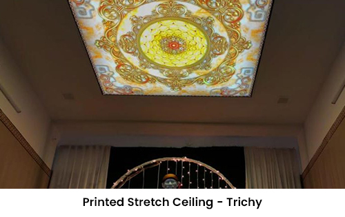 Pooja room printed stretch ceiling Trichy