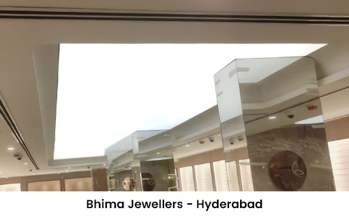 Bhima Jewellers Hyderabad stretch ceiling