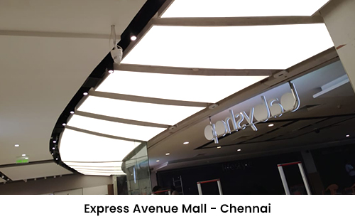 Express Avenue Mall Chennai stretch ceiling