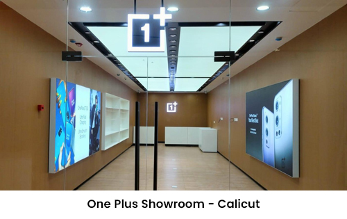 OnePlus Showroom Calicut stretch ceiling