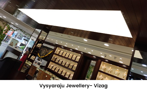 Vysyaraju Jewellery Vizag stretch ceiling