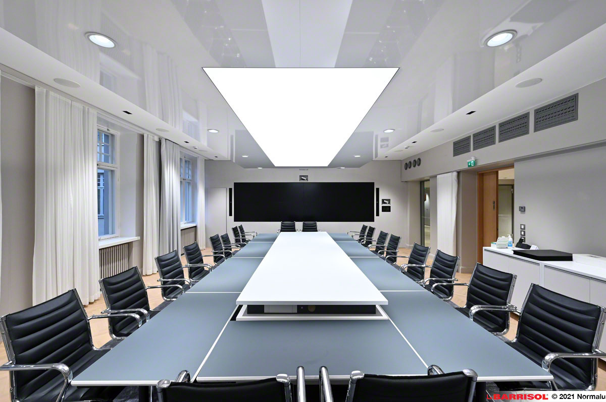 Translucent stretch ceiling